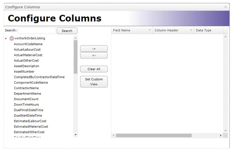 Configure Columns