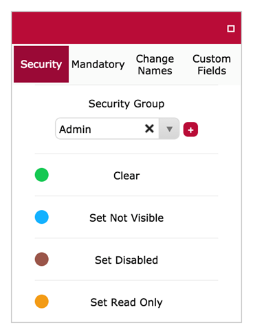 Security Options on God Mode