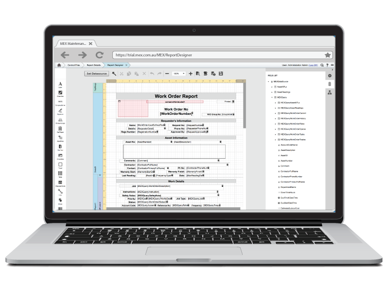 MEX Report Designer