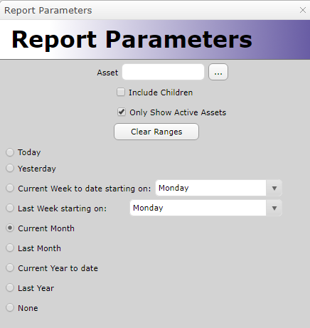 Report Parameters