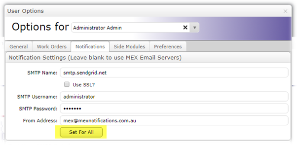 Set For All SMTP