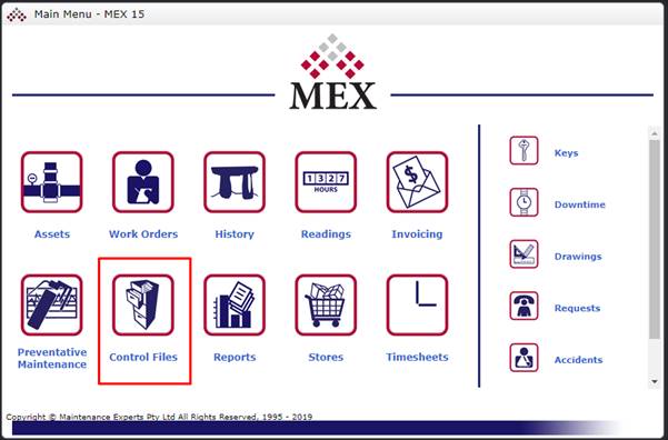 MEX Main Menu