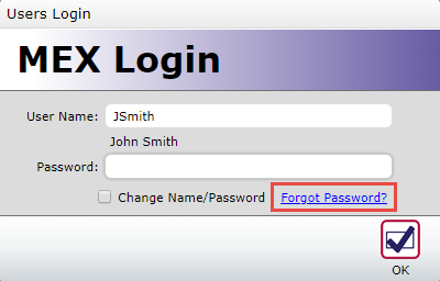 MEX Login Form