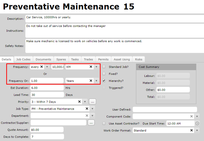 Setting up a Dual Frequency PM in MEX