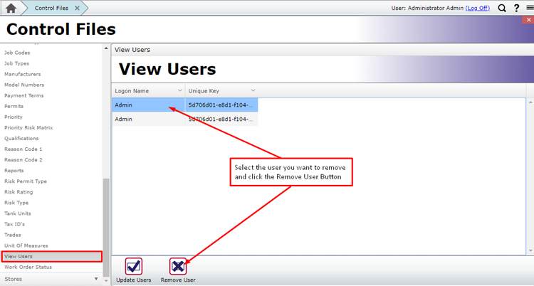 Removing Dormant users in MEX