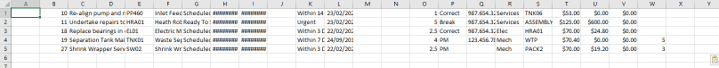 Excel paste example