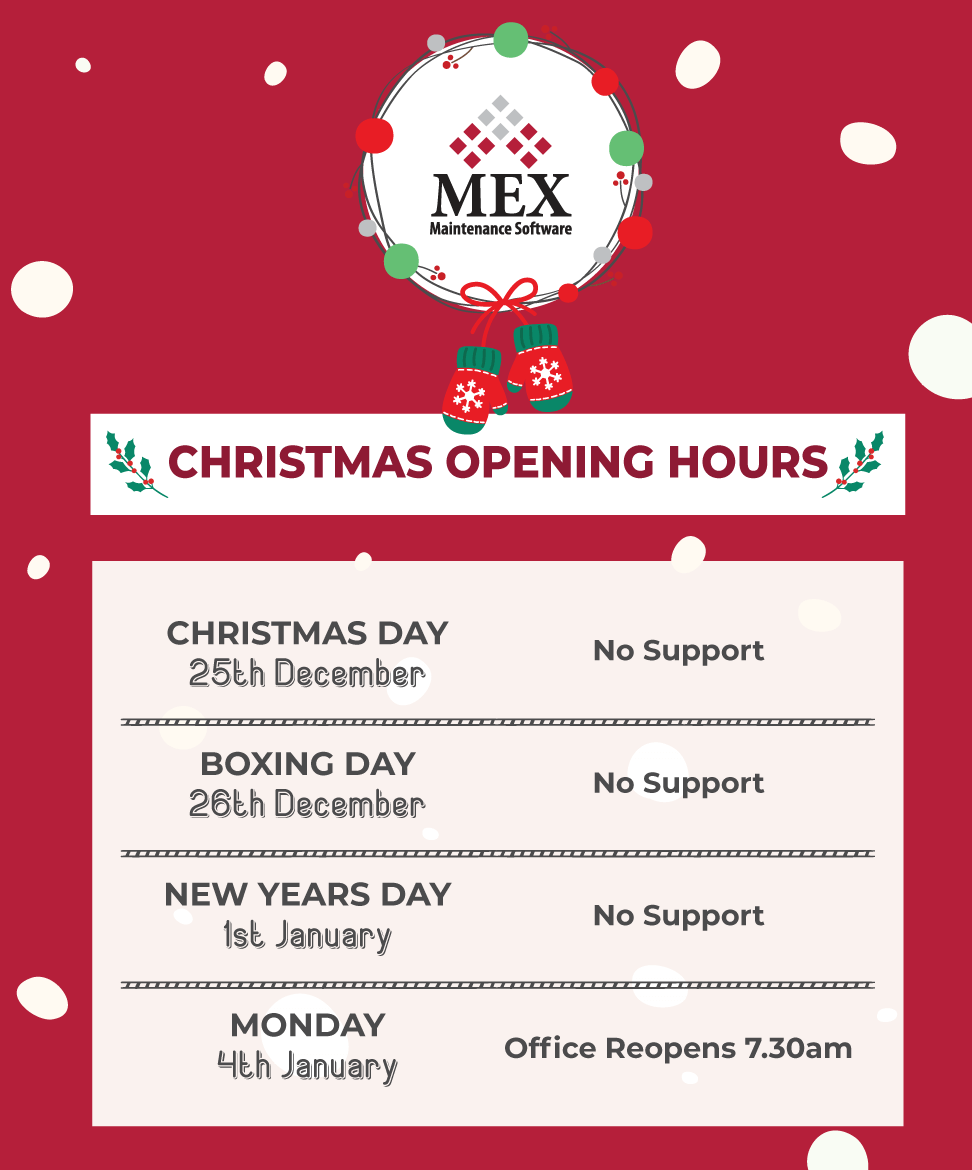 MEX Festive Season Shutdown Period 2020