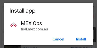Android Confirm App Install