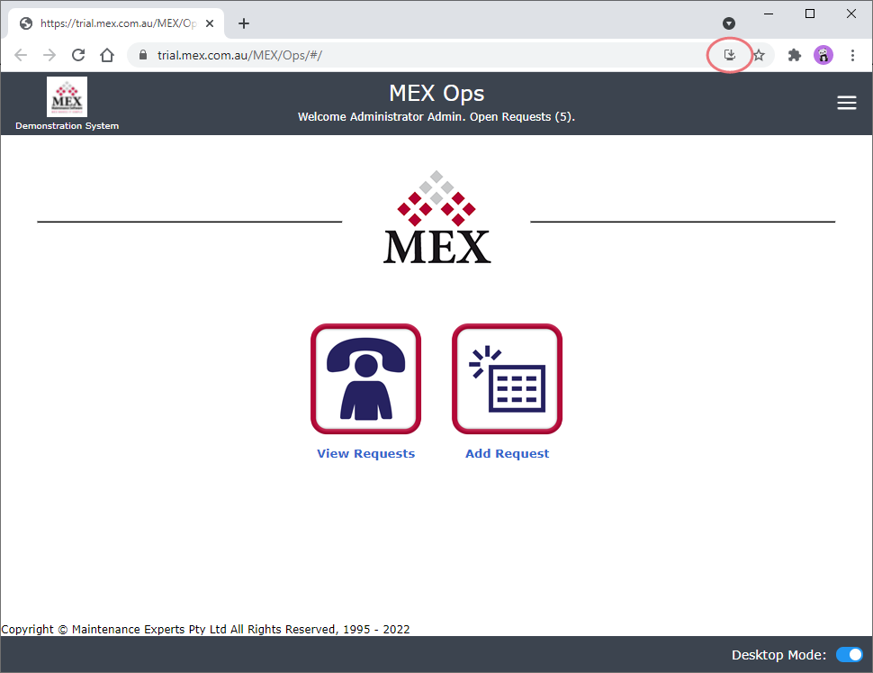 MEX Ops in Browser