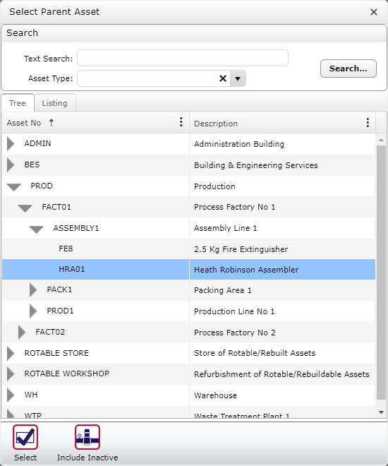 Select the Parent where Rotable will now move to