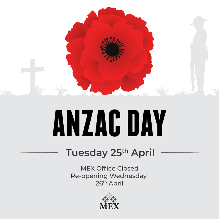 MEX will Shut for ANZAC Day 2023