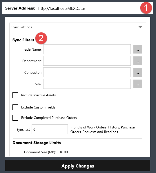 MEX Mobile Connection Settings 1