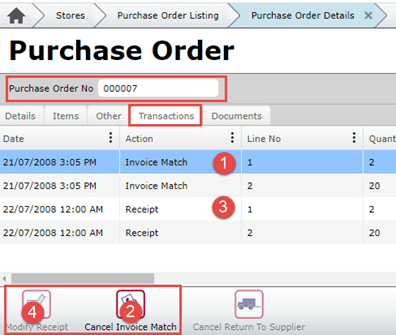 Transactions Tab