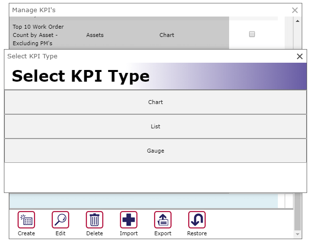 Select KPI Type