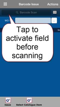 Barcode field on MEX iOS app