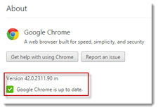 About chrome version