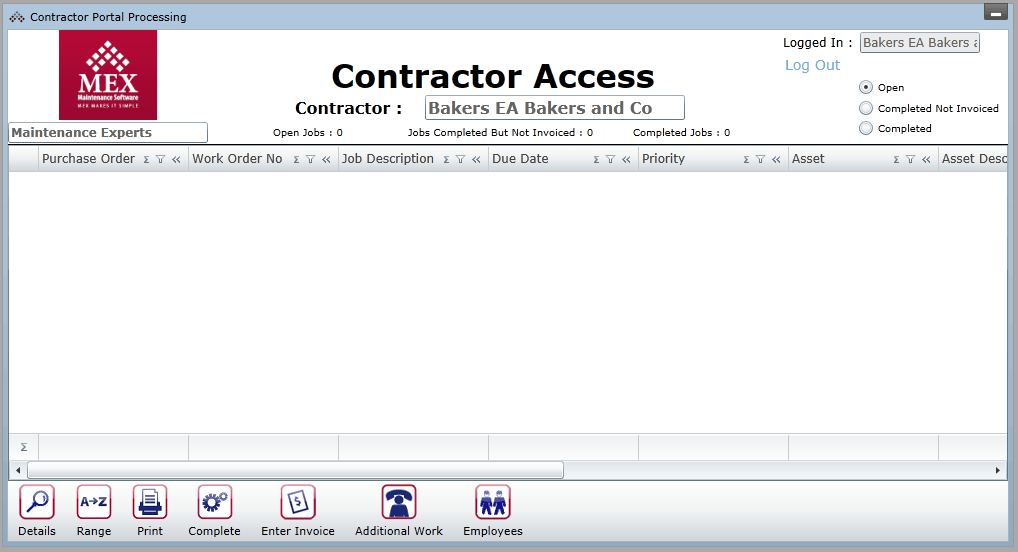 Contractor Portal Access