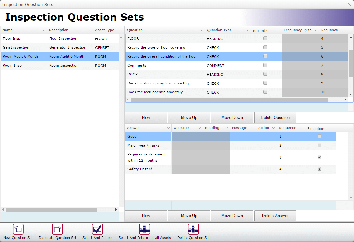 Audit Inspection Question Set