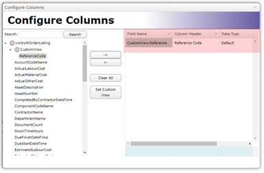 Configure Columns