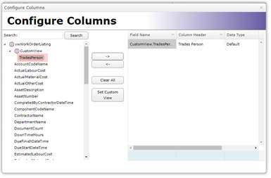 Configure Columns 2