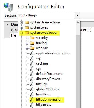 Select HTTP Compression for MEX