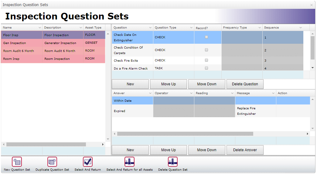 Inspection Questions