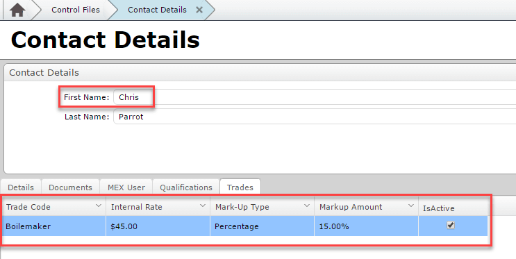 Mandatory Fields in the Employee Details