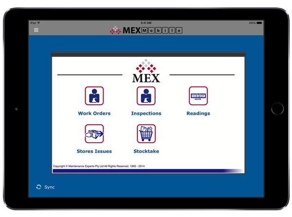 MEX Mobile Main Menu