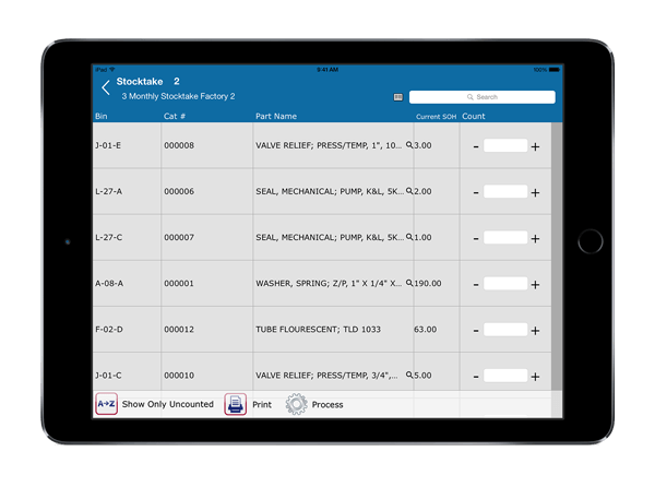 MEX Stocktake Listing