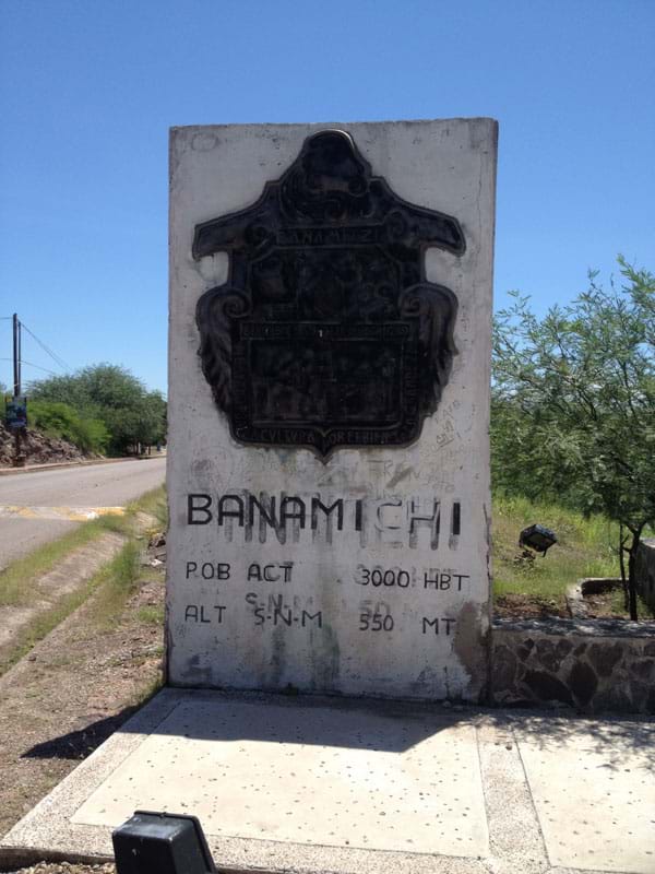 The Banamichi Sign in Mexico