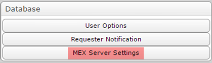 MEX Server Setting Control Files