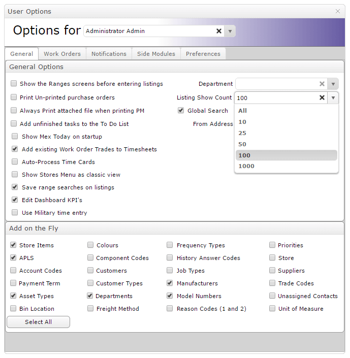 Show Listing Count Adjustment