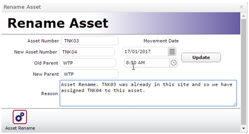 Rename Asset Form