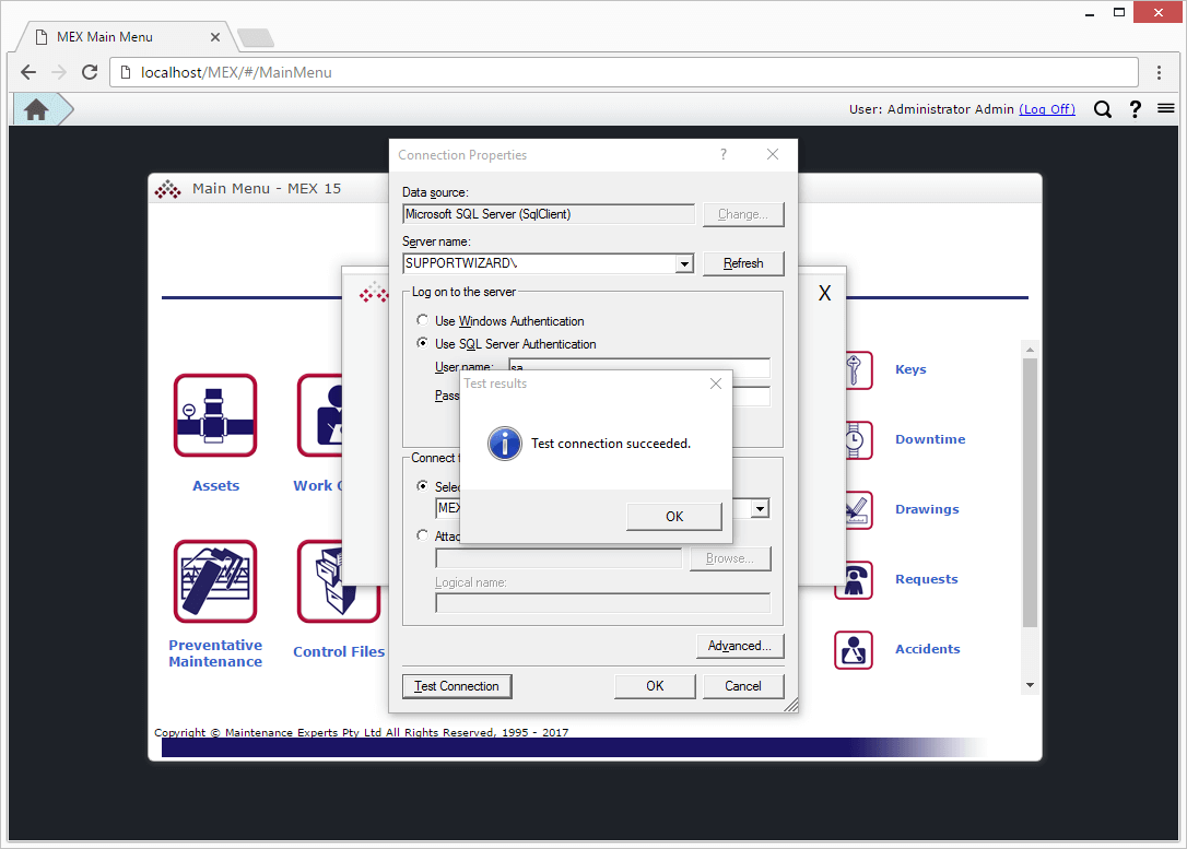 MEX Report Designer Test Succeeded