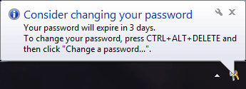 Image result for your password will expire in 3 days