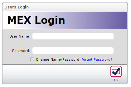 MEX Login Form