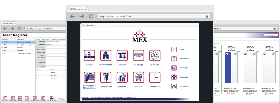 MEX Main Menu, Assets and PM