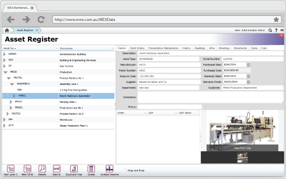 MEX Asset Register Module